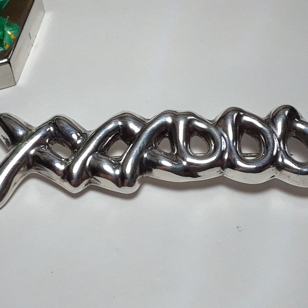 Estate Triple X & O 925 2 7/8" Pin/Brooch#15599